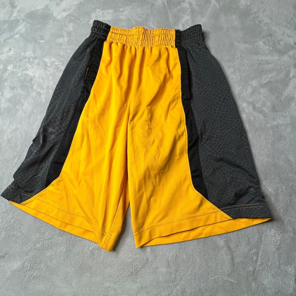 Nike Dri-fit Kobe basketball shorts youth sz S yellow/gray 439201-710